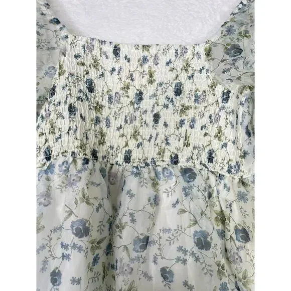 NWT Audrey Parks x Francesca's Asha Valney Floral Babydoll Dress sz S Cottage - Picture 5 of 9